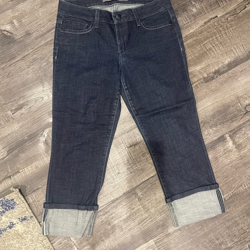 Joe's Jeans Blue Ankle Cropped Jeans with Cuffed Hem